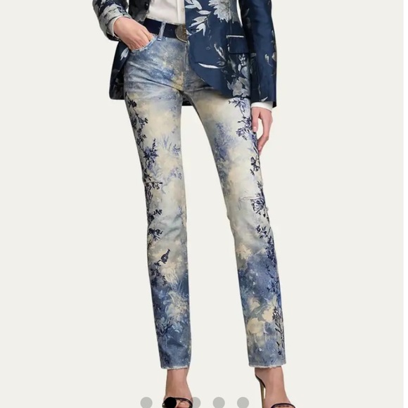 Ralph Lauren Purple Label Denim - RALPH LAUREN COLLECTION RUNWAY 2024 EMBELLISHED STRAIGHT LEG JEANS SIZE US 28